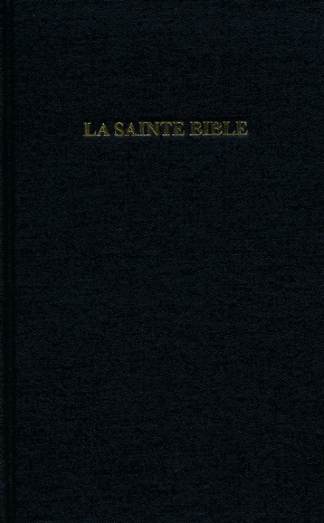 French large print Bible burgundy bonded leather with zipper