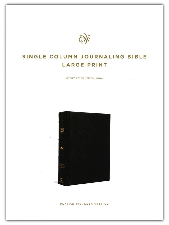 ESV Single Column Journaling Bible, Large Print (Buffalo Leather, Deep Brown) [Book]