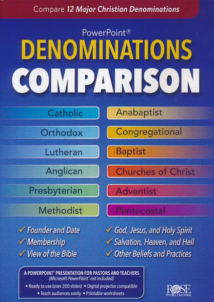 Comparative Chart Of Christian Denominations