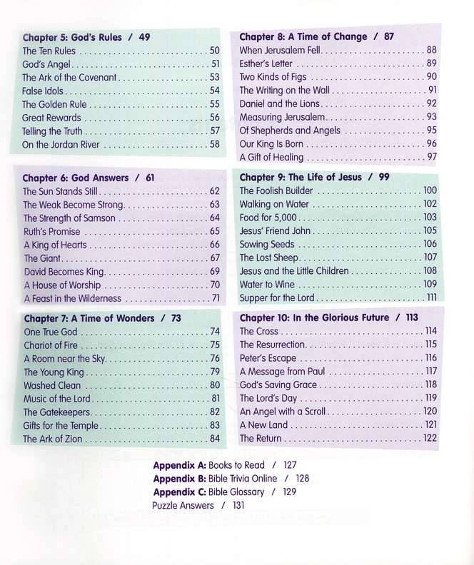 Table of Contents Preview Image - 3 of 10 - The Everything Kids' Bible Trivia Book