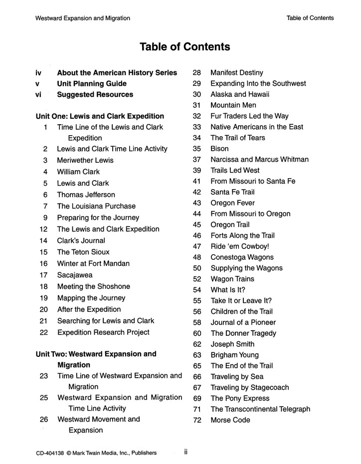 Westward expansion vocabulary words