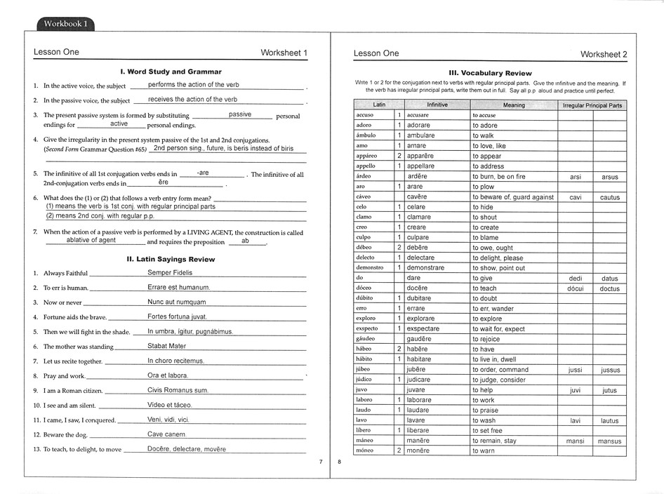 Third Form Latin Workbook Key Cheryl Lowe Christianbook Com