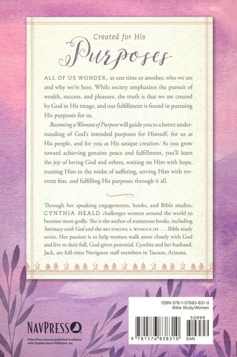 Back Cover Preview Image - 9 of 9 - Becoming a Woman of Purpose
