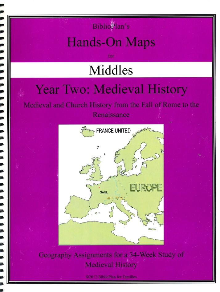 Biblioplans Hands On Maps For Middles Medieval History Grades 2 8 2016 Edition