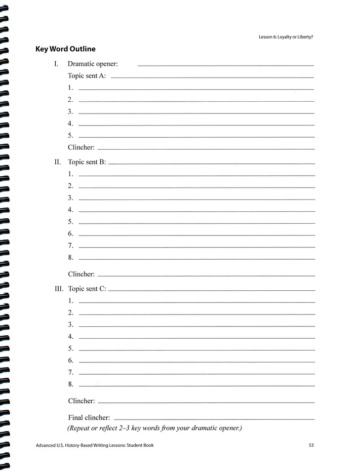 key-word-outline-template