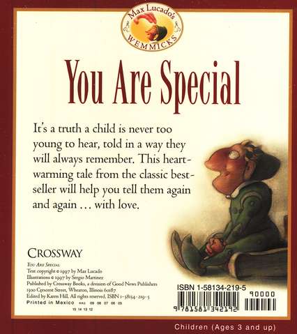 Max Lucado S Wemmicks You Are Special Board Book Max Lucado Christianbook Com