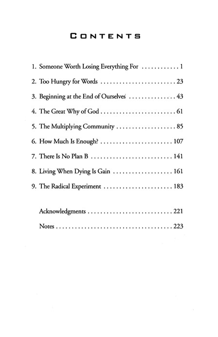 Table of Contents Preview Image - 2 of 7 - Radical: Taking Back Your Faith from the American Dream