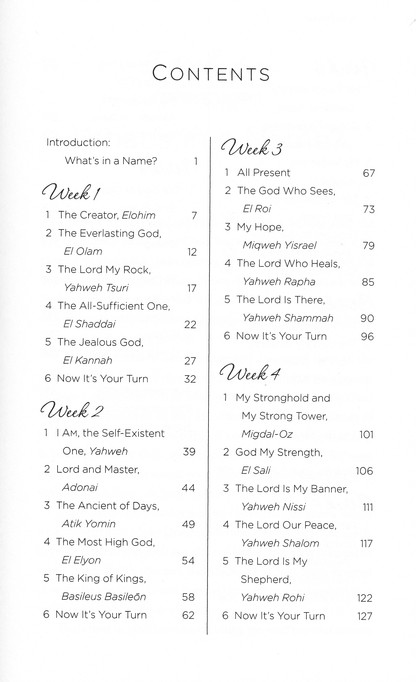 Table of Contents Preview Image - 2 of 9 - Knowing God by Name: A Girlfriends in God Faith Adventure