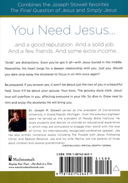 Simply Jesus And You Joseph M Stowell 9781601426451 Christianbook Com