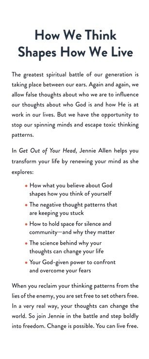Get Out Of Your Head Stopping The Spiral Of Toxic Thoughts Jennie Allen Christianbook Com