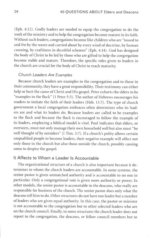 40 Questions About Elders And Deacons Benjamin L Merkle 9780825433641 Christianbook Com