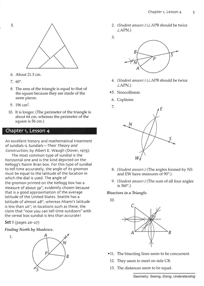 Geometry Book Answers Chapter 1 : Globe Fearon Pacemaker Geometry ...