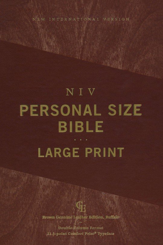 NIV Large-Print Personal-Size Bible, Comfort Print--genuine