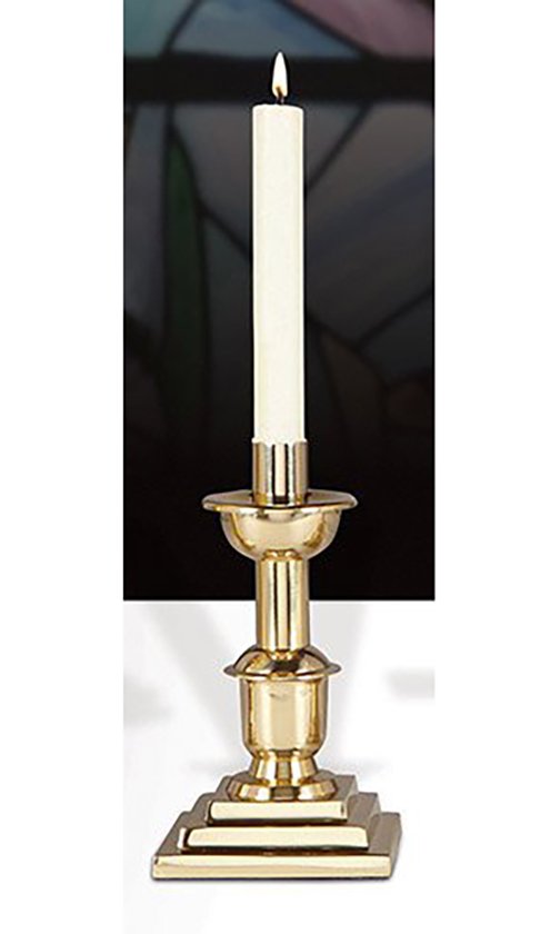 Sudbury Brass Altar Candlestick with Center Spike - [Consumer]Autom