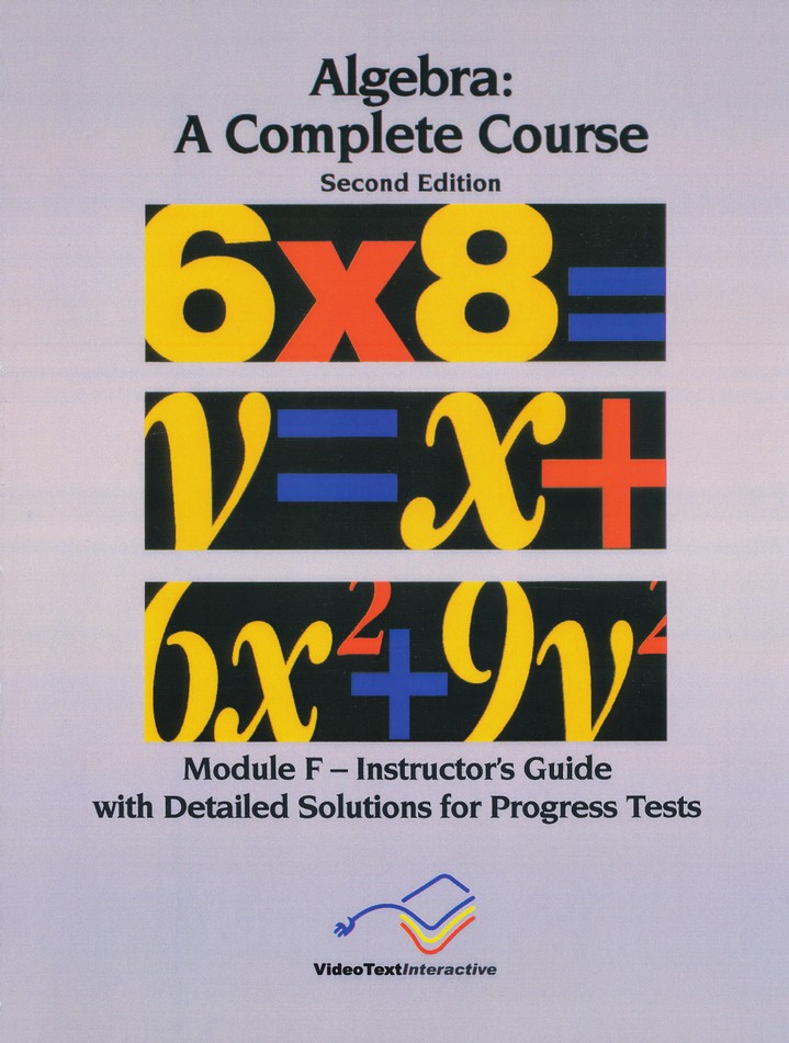 Videotext Interactive Algebra Module F Dvd Christianbook Com