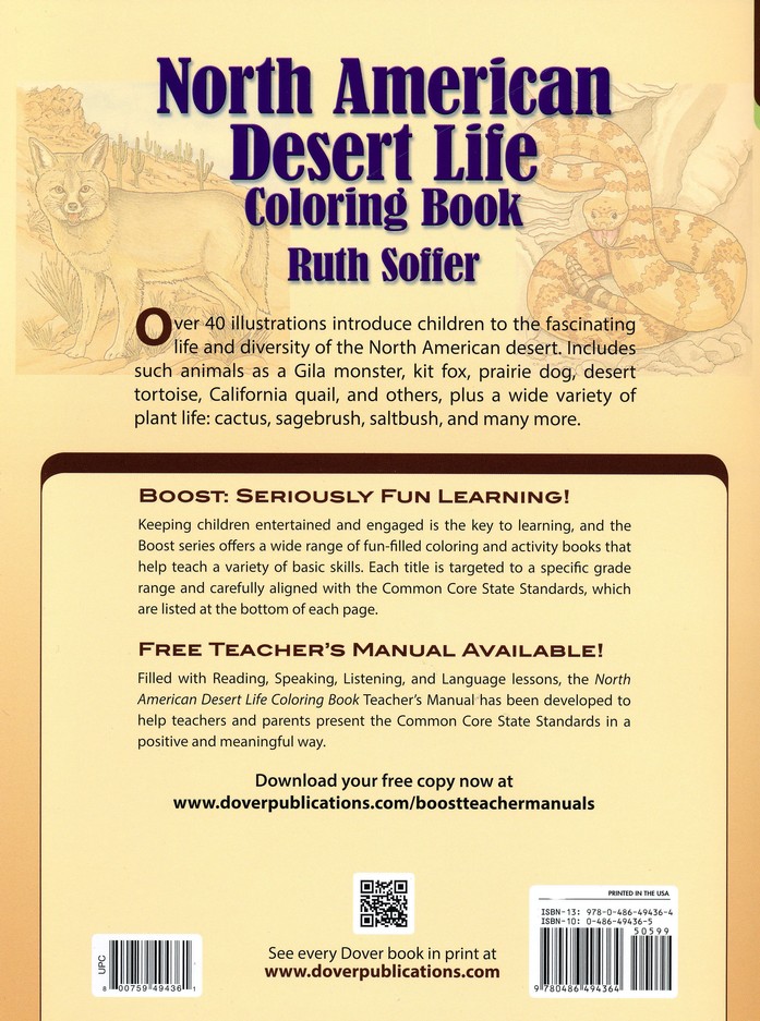 North American Desert Life Coloring Book - 