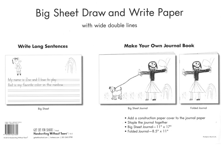 Sample Preview Image - 1 of 2 - Big Sheet Draw and Write Paper, 100 Sheets--Grades K to 1