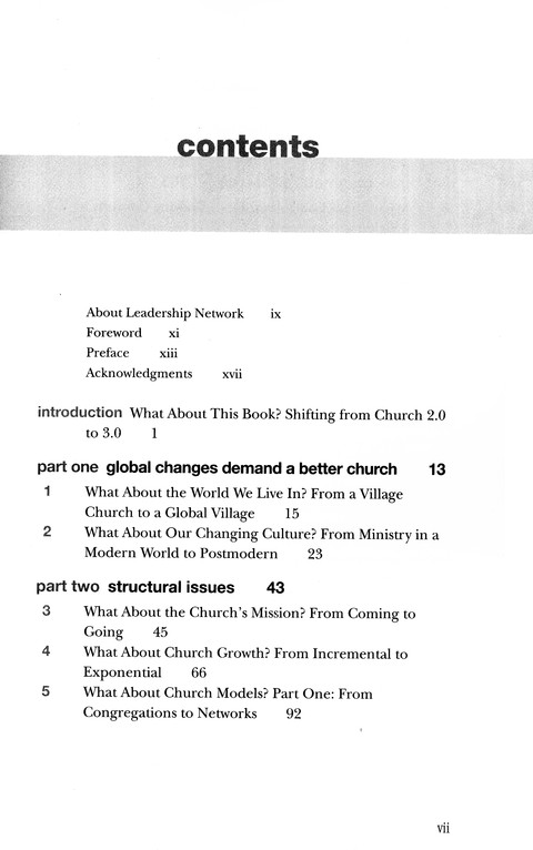 Table of Contents Preview Image - 3 of 10 - Church 3.0: Upgrades for the Future of the Church