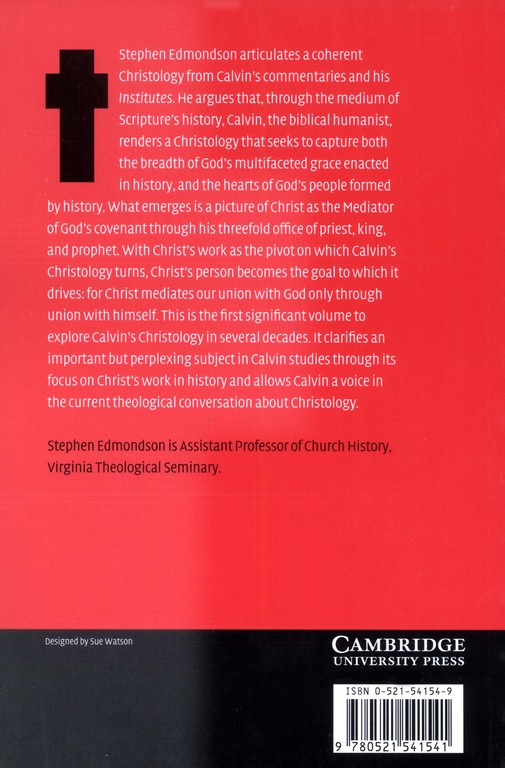 Back Cover Preview Image - 8 of 8 - Calvin's Christology