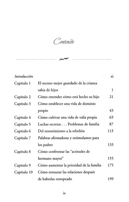 Table of Contents Preview Image - 2 of 8 - La Crianza de los Hijos: De Sobrevivir a Prosperar  (Parenting: From Surviving to Thriving)