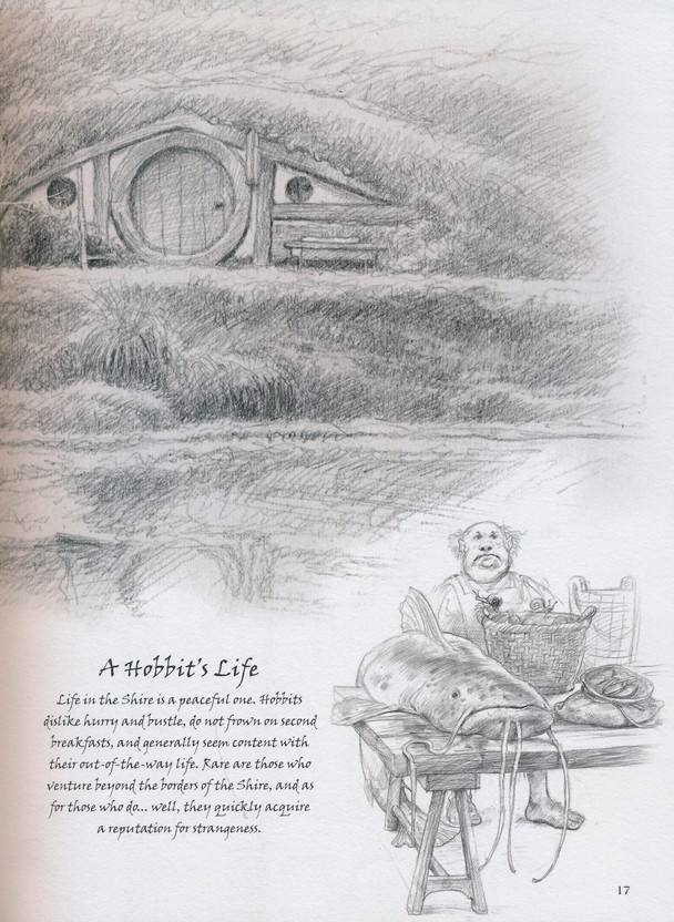 a middle earth traveler sketches from bag end to mordor