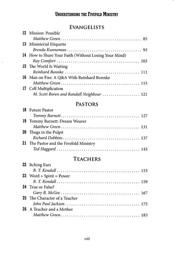 Understanding The Fivefold Ministry Matt Green 9781591856221 Book Com