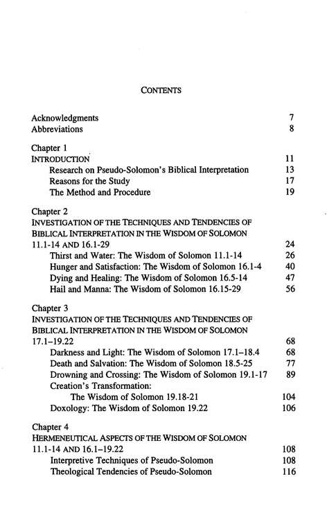 The Exodus Story In The Wisdom Of Solomon A Study In Biblical Interpretation - 