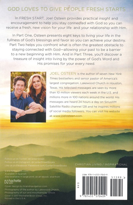 Fresh Start The New You Begins Today Joel Osteen Christianbook Com