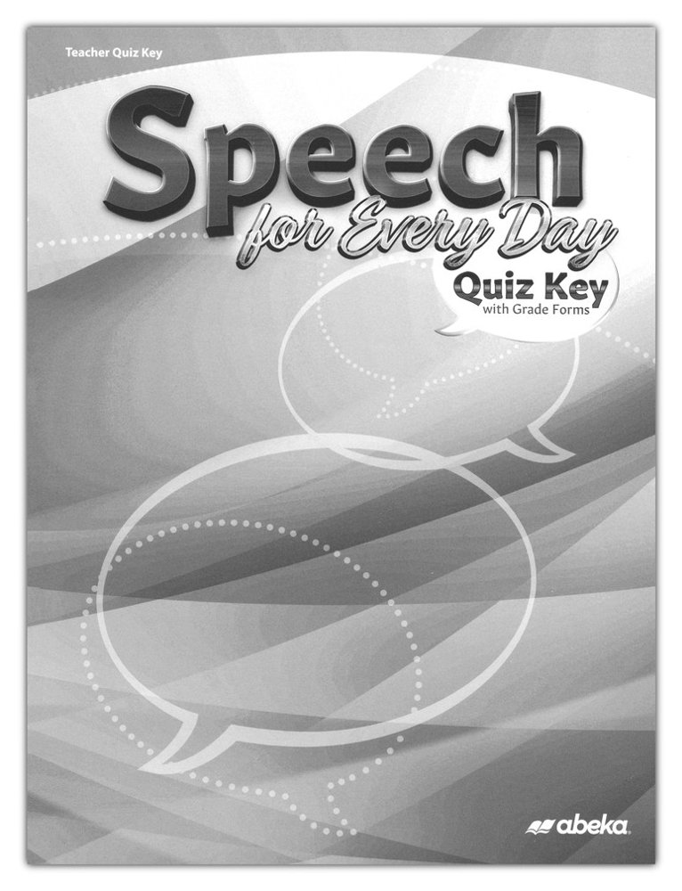 Speech for Every Day Quiz Key - Christianbook.com