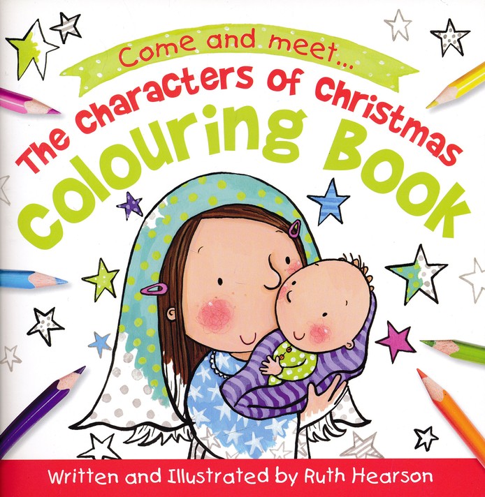 the characters of christmas colouring book