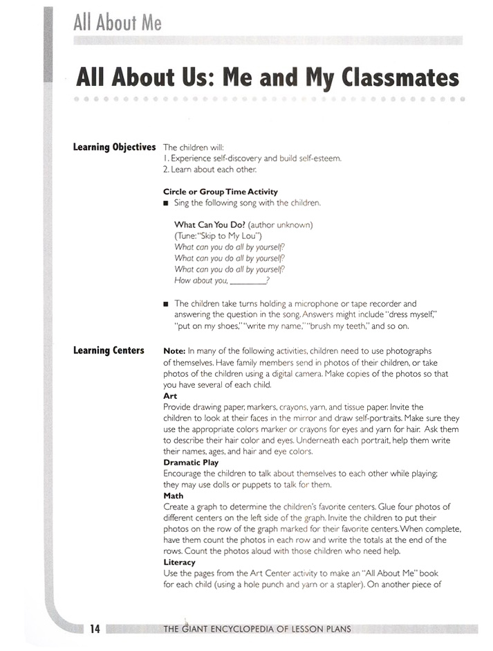 The Giant Encyclopedia of Lesson Plans for Children 3 to 6