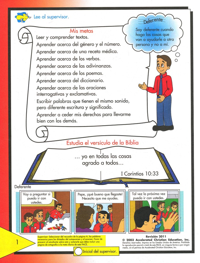 Espanol Y Ortografia Pace 1039 Christianbook Com