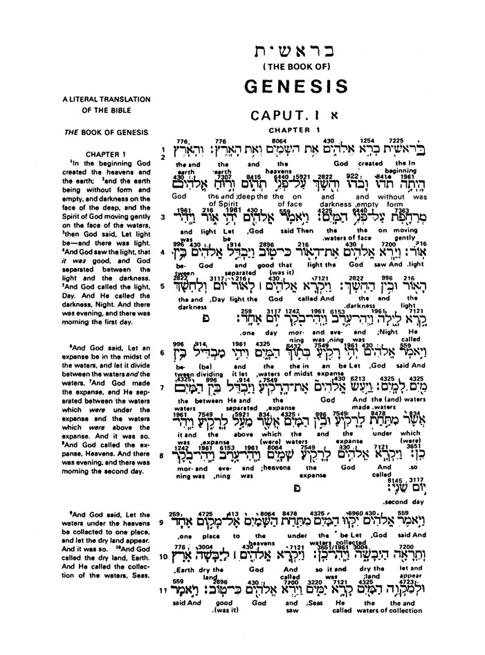 Interlinear Hebrew-Greek-English Bible Larger Print Bible-Il