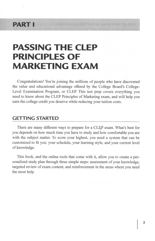 clep principles of marketing practice test