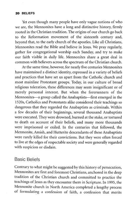 Excerpt Preview Image - 5 of 9 - Beliefs: Mennonite Faith and Practice