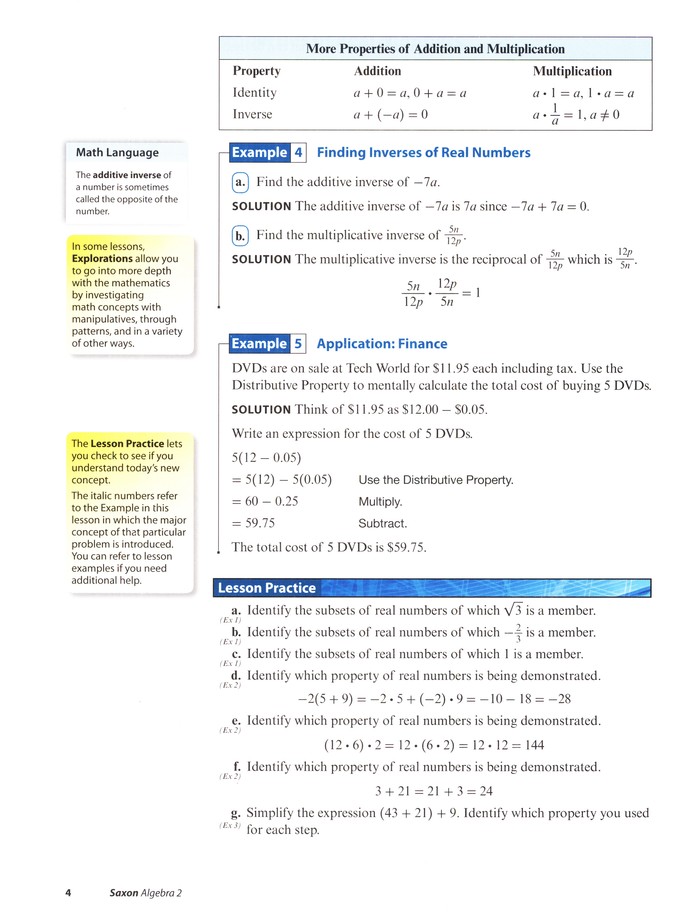 Saxon Algebra 2 4th Edition Homeschool Kit With Solutions Manual 9780547625881 - Christianbookcom