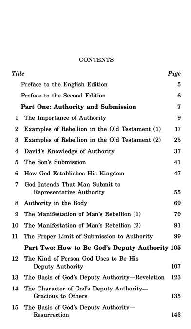 Table of Contents Preview Image - 2 of 7 - Authority & Submission