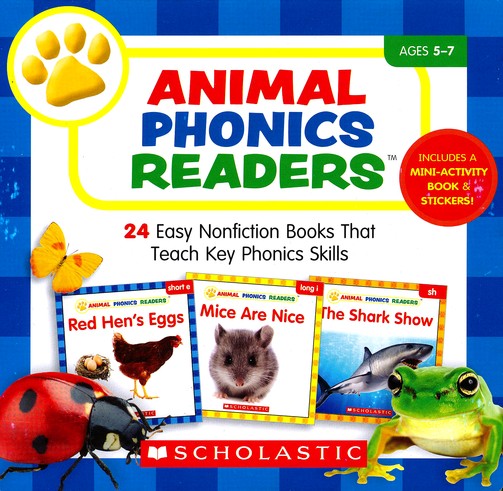 Animal Phonics Readers Parent Pack: 24 Easy Nonfiction Books That 