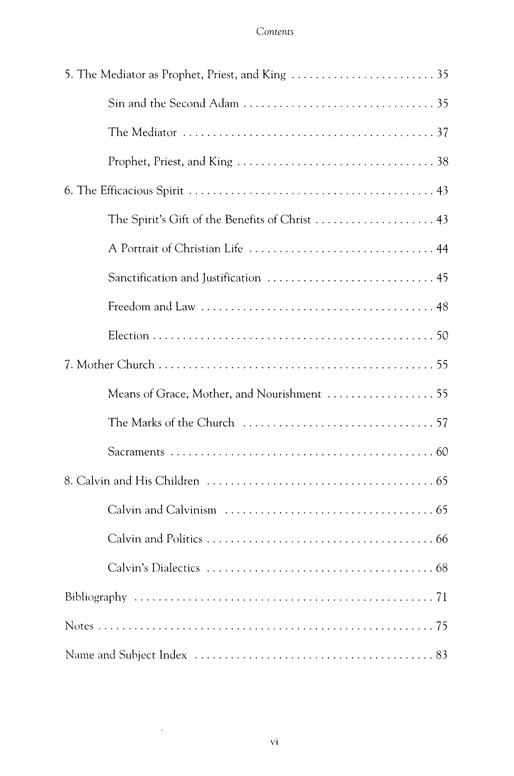 Table of Contents Preview Image - 3 of 9 - Calvin