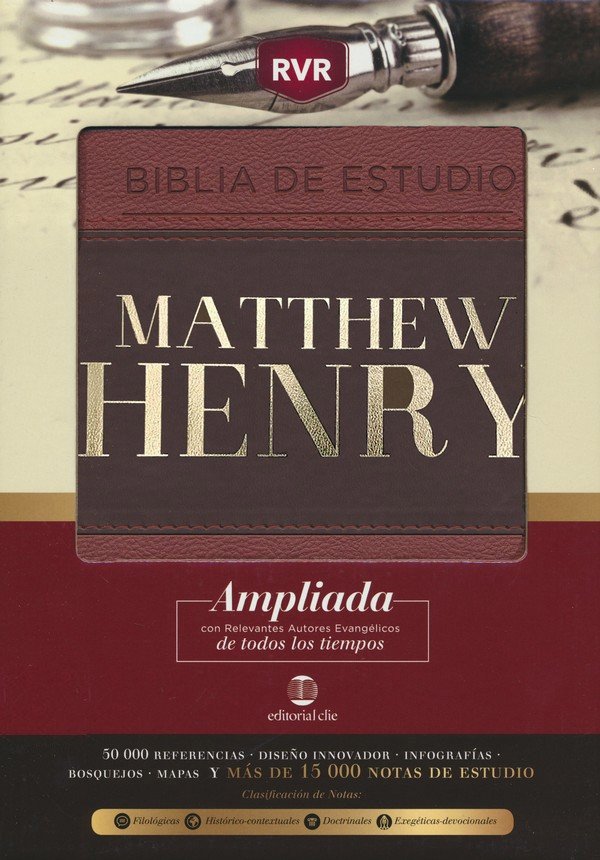 Biblia de estudio RVR Matthew Henry, piel italiana (RVR Matthew Henry Study  Bible, Italian Leather): Edited By: Alfonso Ropero By: Matthew Henry:  9788482679235 