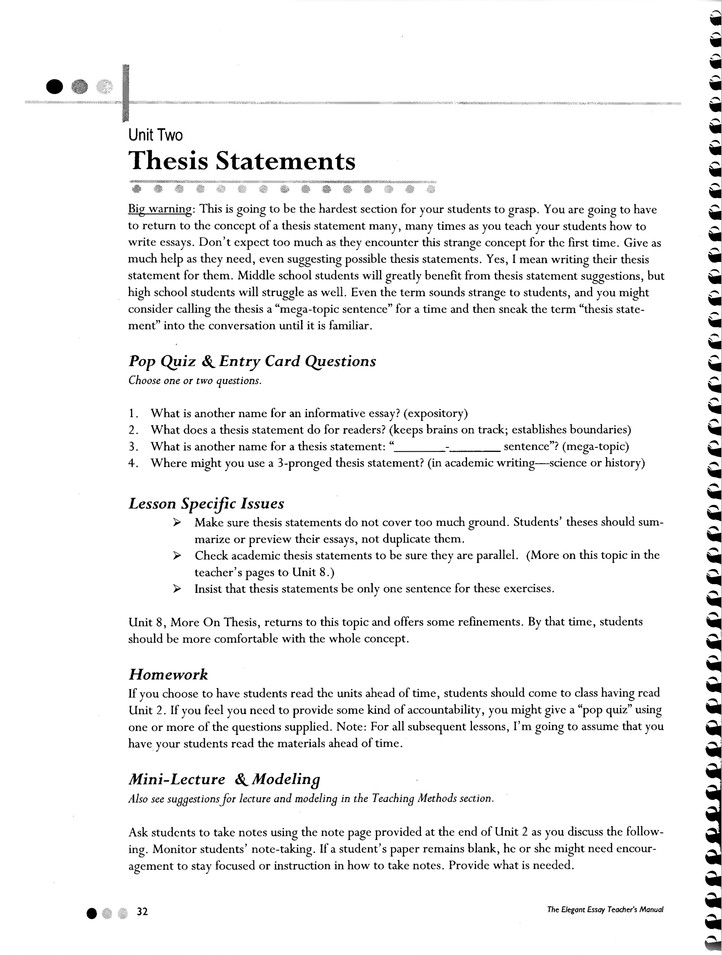 thesis examples high school