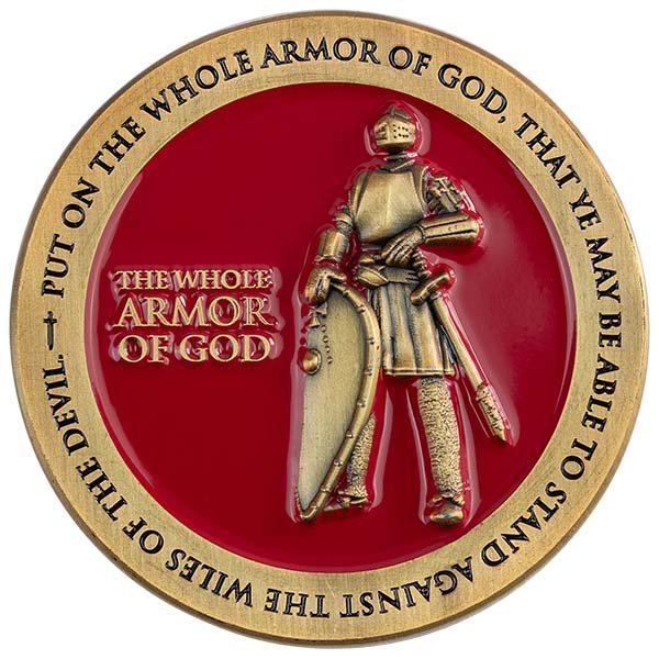 The Whole Armor Of God Gold Plated Challenge Coin Ephesians 6 10