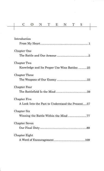Table of Contents Preview Image - 2 of 7 - Mastering The Silence: Strategies for Winning the Battles of the Mind