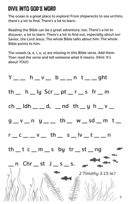 Dive Into God S Word Activity Book Christianbook Com