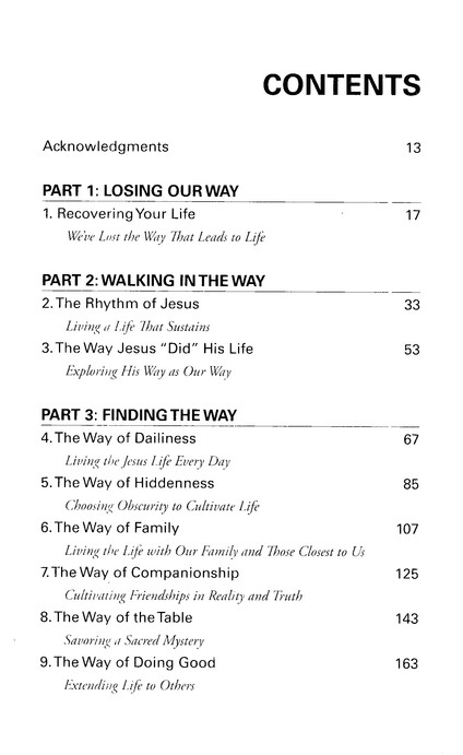 Table of Contents Preview Image - 2 of 11 - The Jesus Life: Eight Ways to Rediscover Authentic Christianity