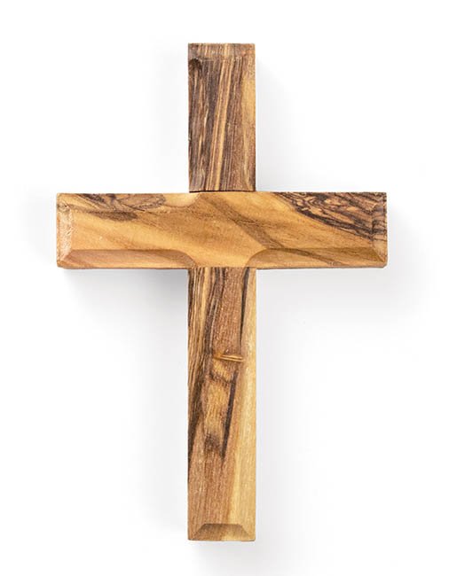 Cross My Heart  Handheld Wooden Cross With Epoxy Heart To Carry