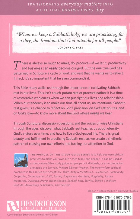 Sabbath Rest Spiritual Practices For Everyday Life Christianbook Com