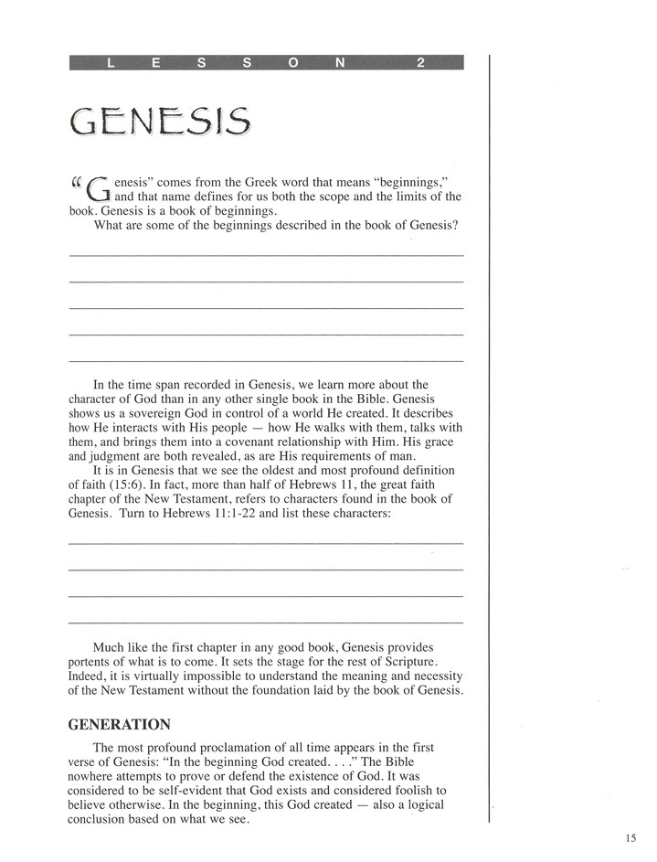 Excerpt Preview Image - 4 of 9 - Through the Bible: Workbook