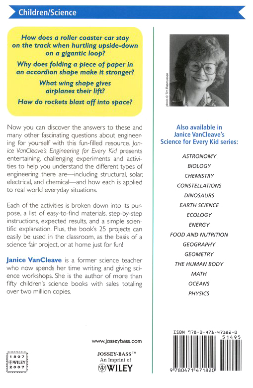 Janice Vancleaves Engineering For Every Kid Easy Activities That Make Learning Science Fun - 