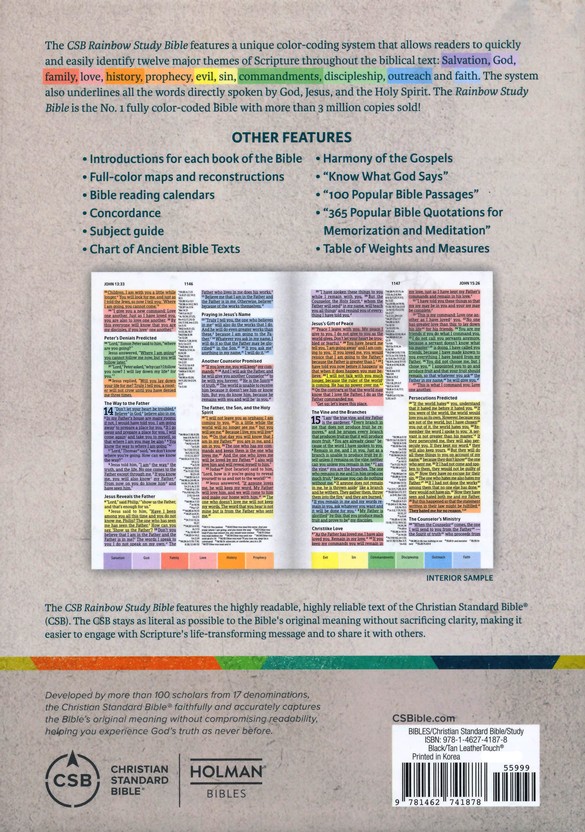 Bible Color Coding Chart